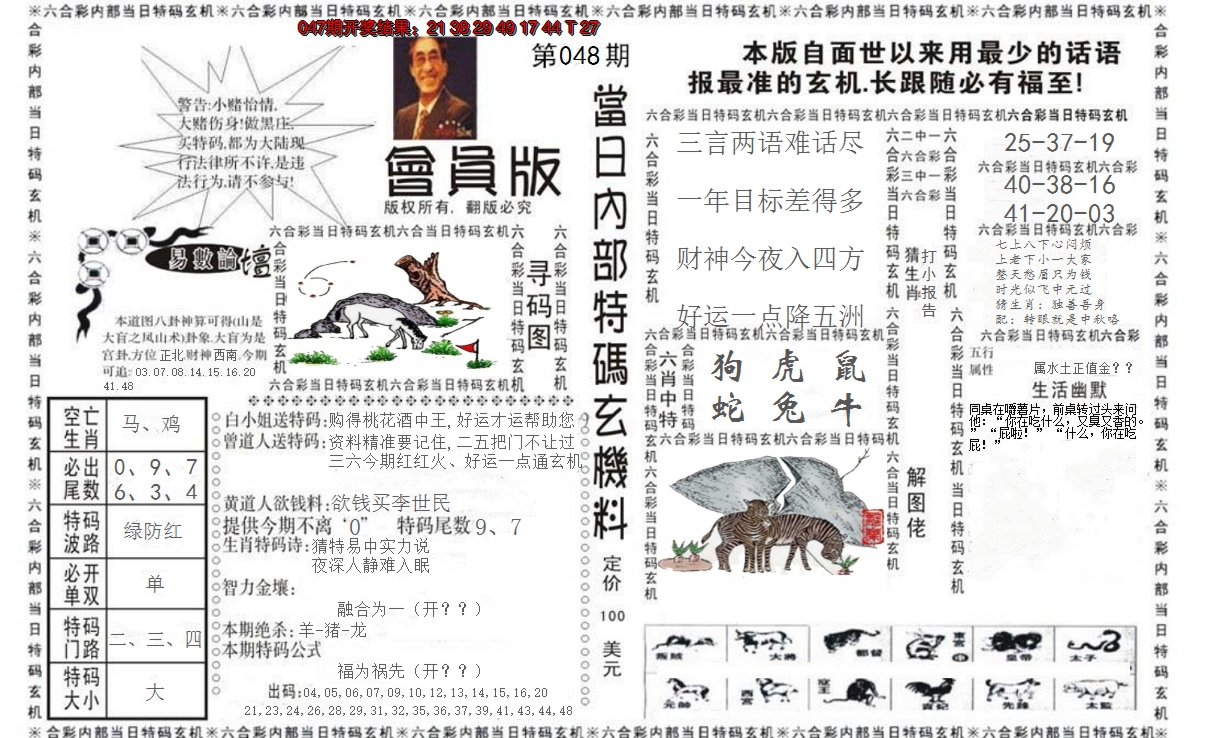 2025048期当日特码玄机报