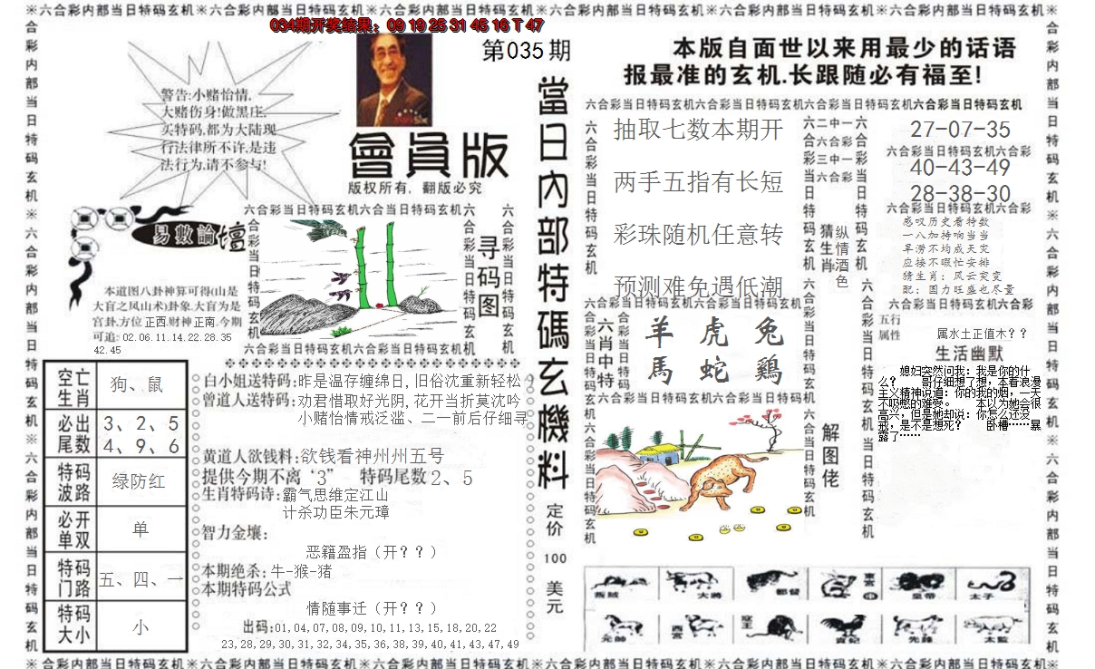 2025035期当日特码玄机报