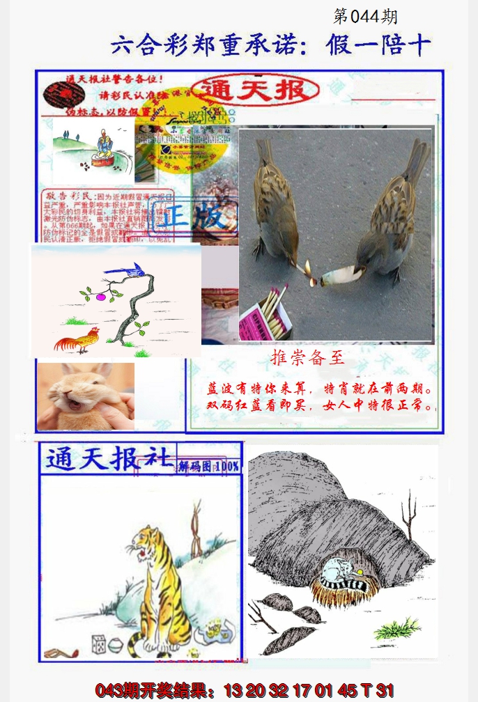 2025044期假一陪十通天报
