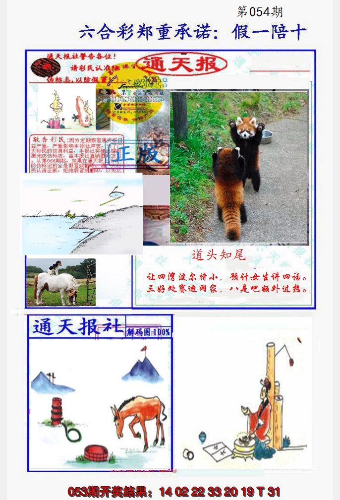 2025054期假一陪十通天报
