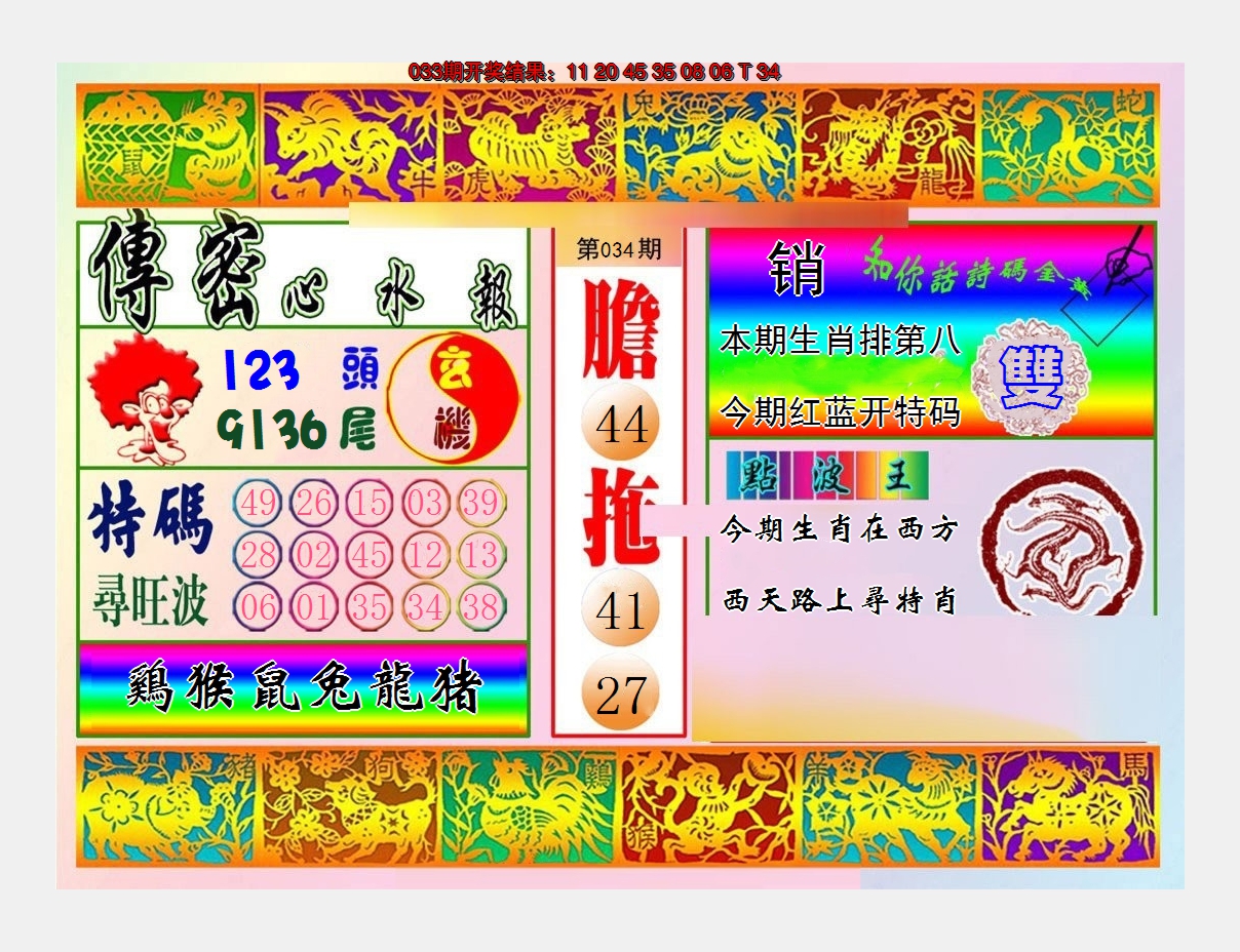 2025034期传密心水报
