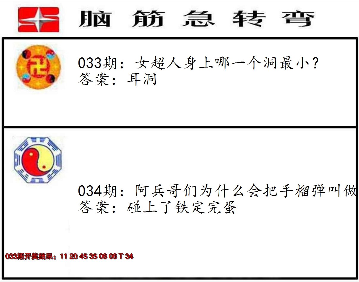 2025034期脑筋急转弯