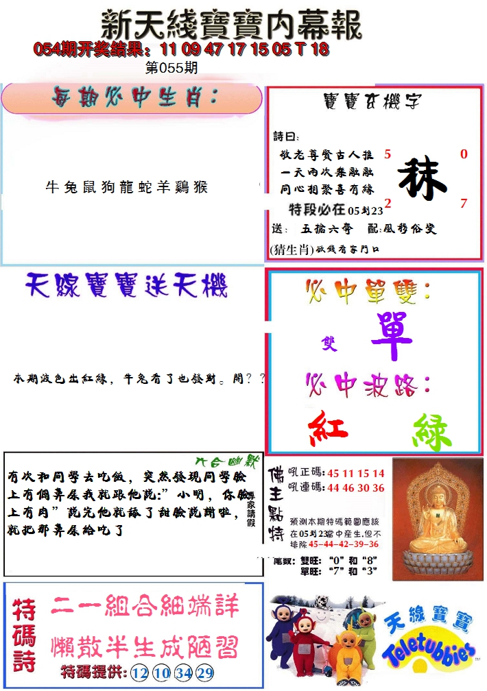 2025055期新天线宝宝(彩)