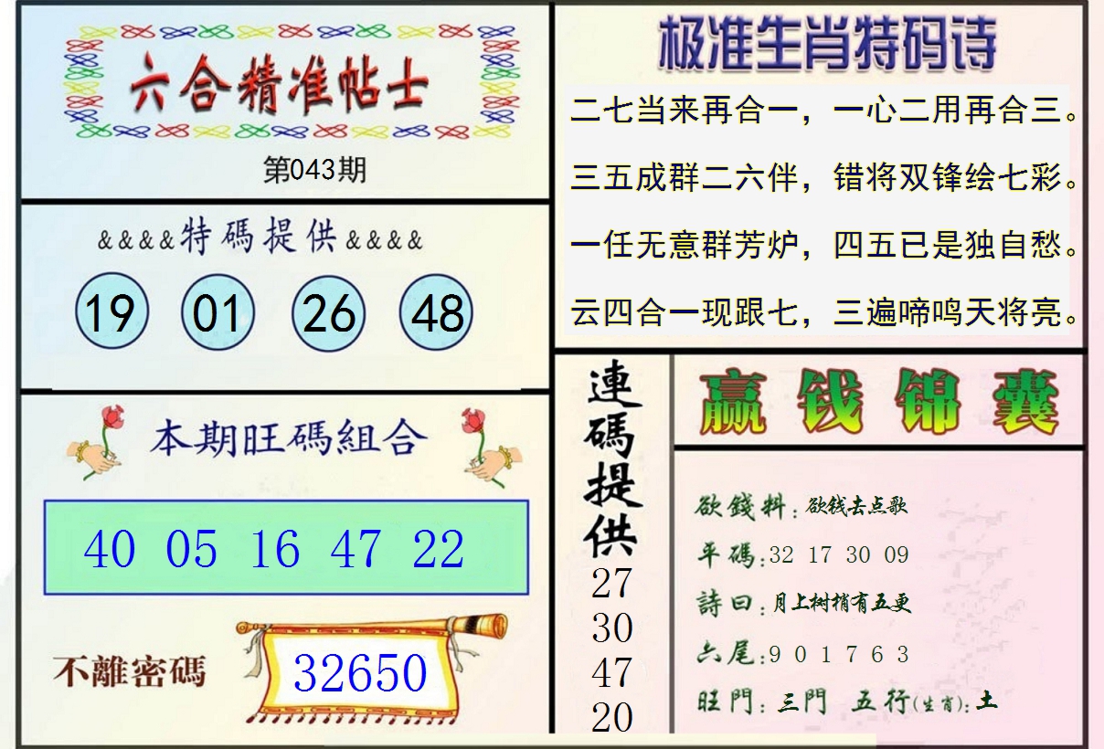 2025043期精准贴士