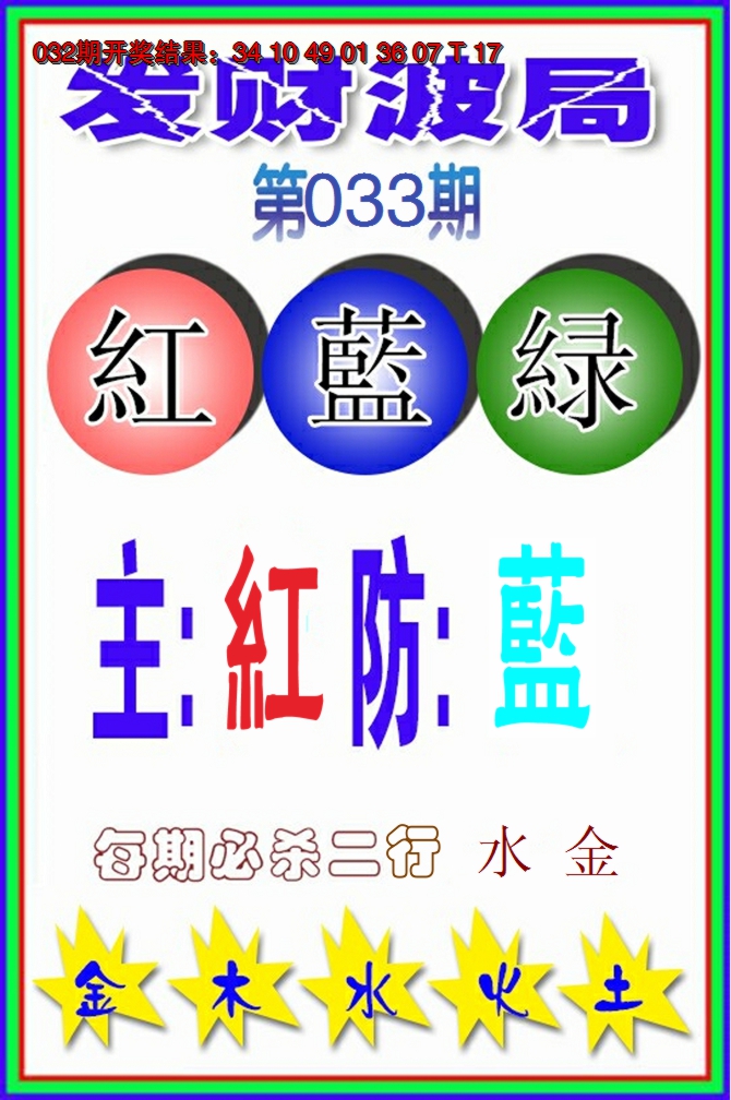 2025033期发财波局