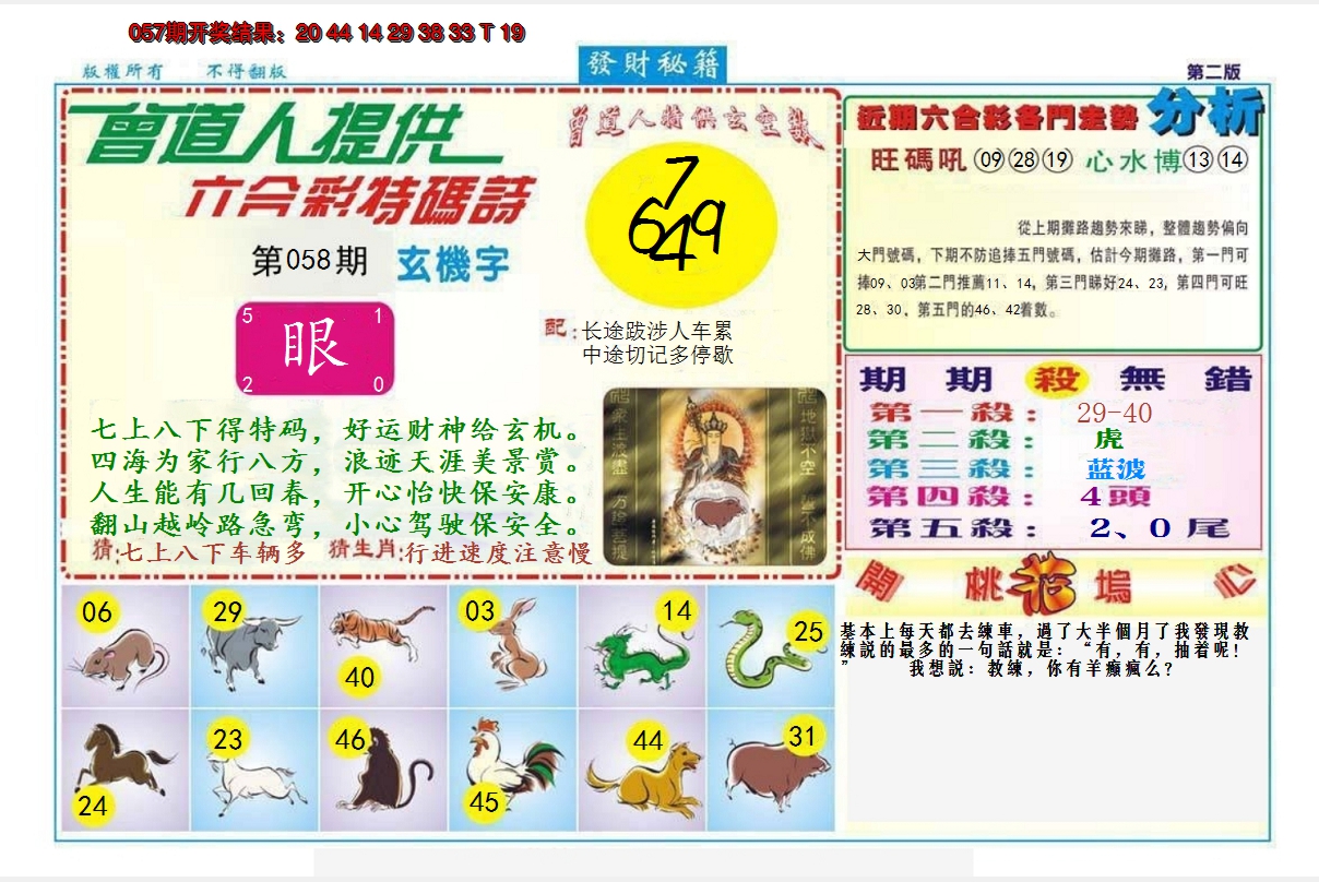 2025058期发财秘籍B