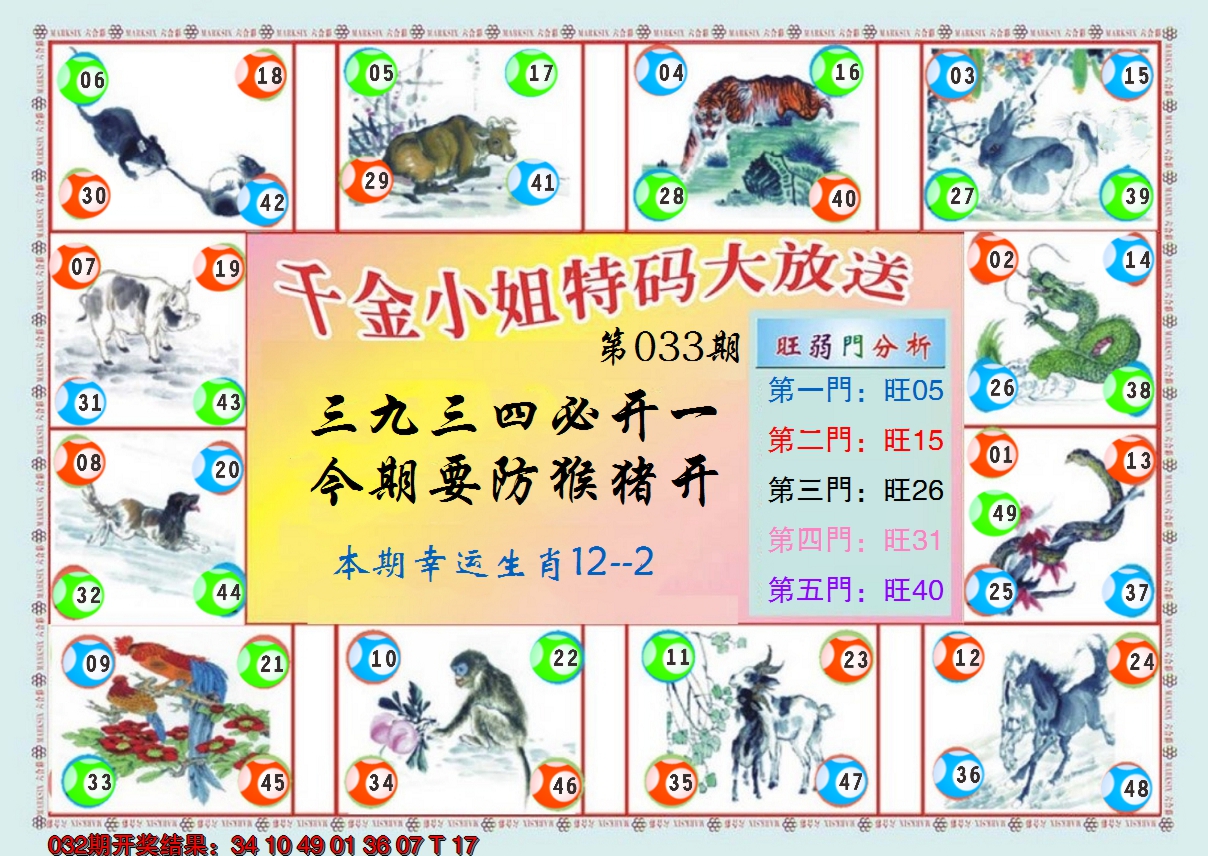 2025033期(新版)千金小姐B