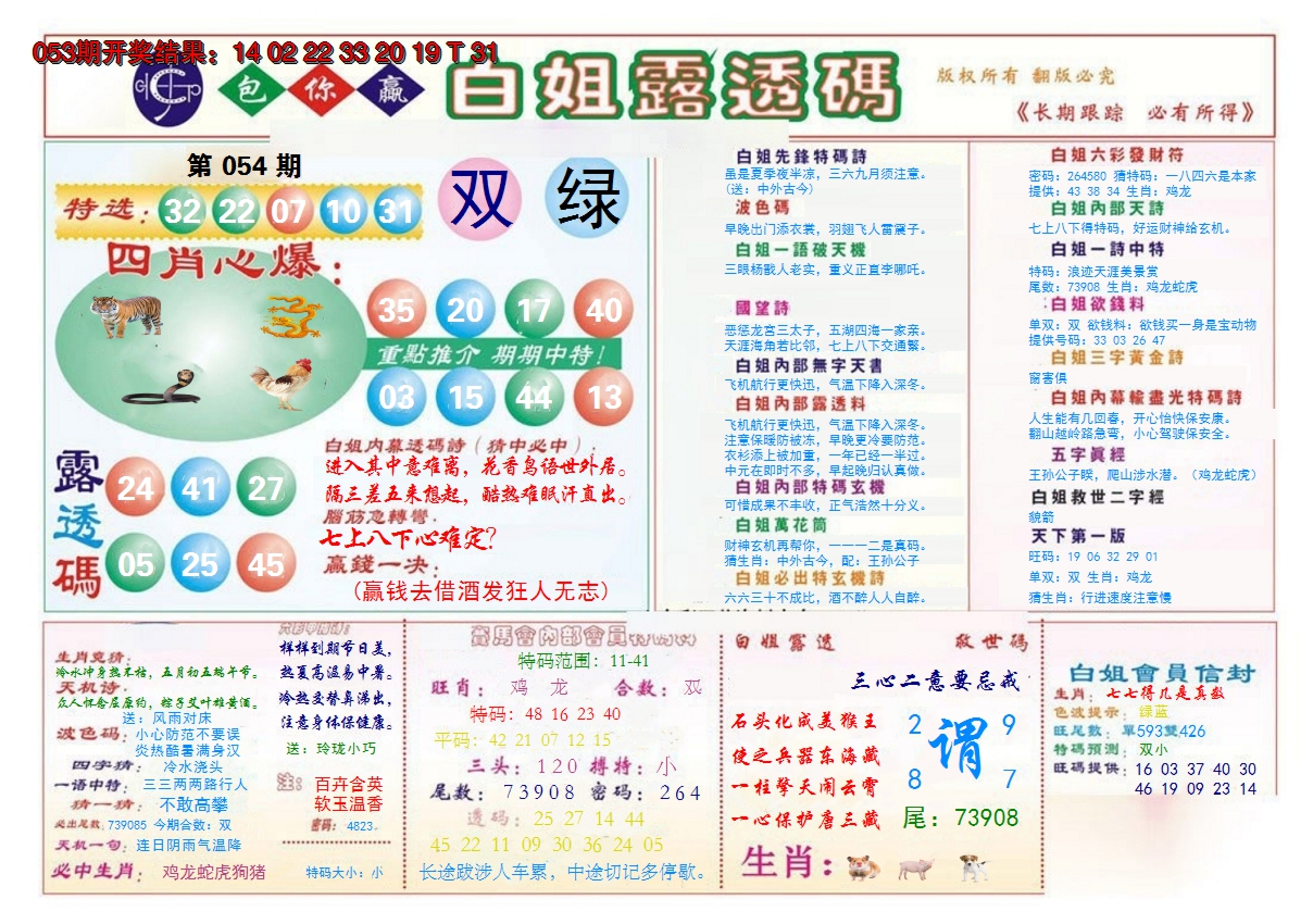 2025054期马会专刊B