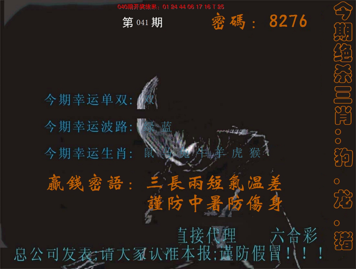 2025041期特码报