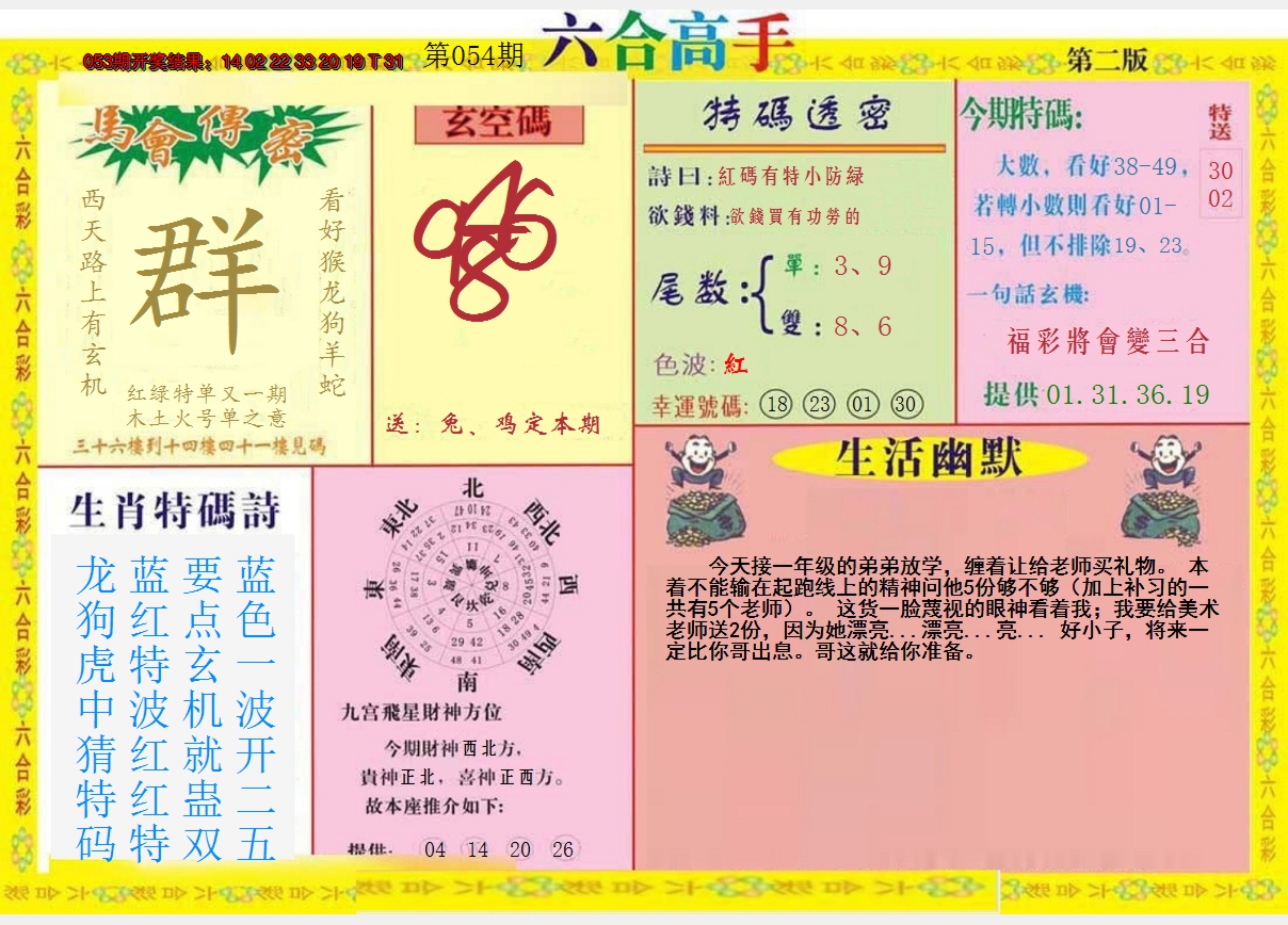 2025054期六合高手B
