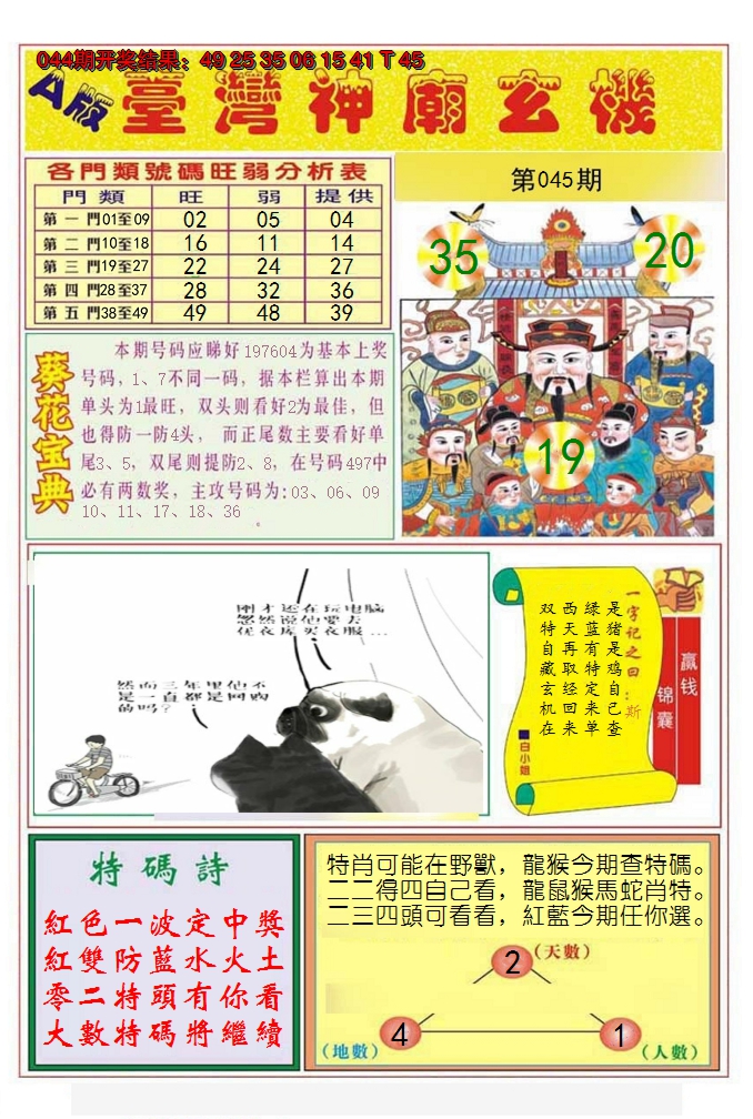 2025045期台湾神庙A