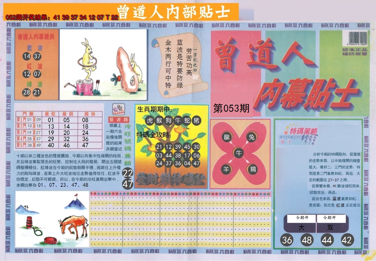 2025053期曾道人内幕贴士A