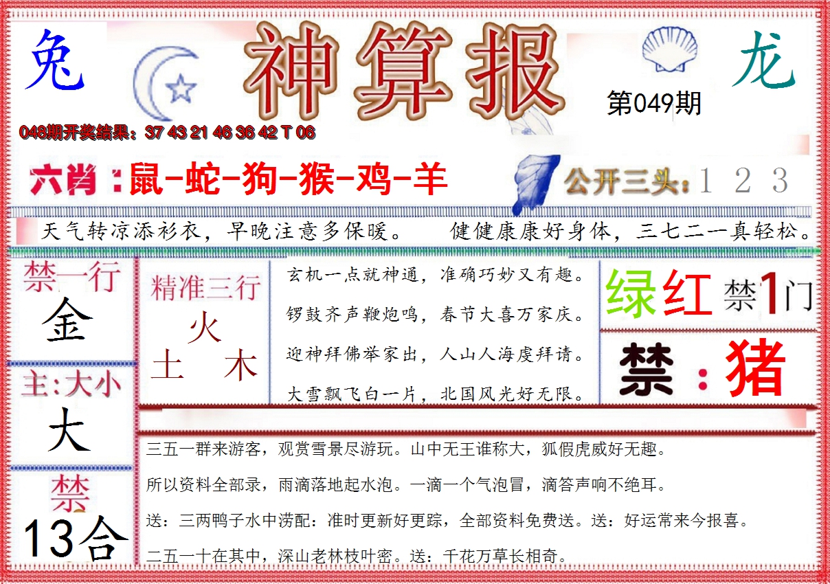 2025049期神算报(新版)