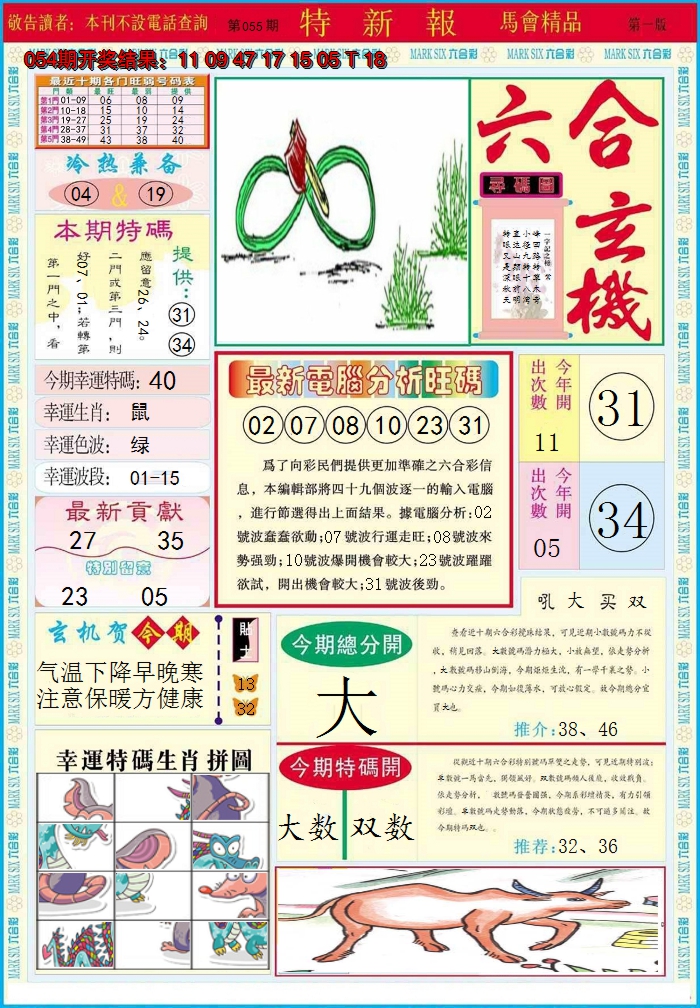 2025055期特新报A