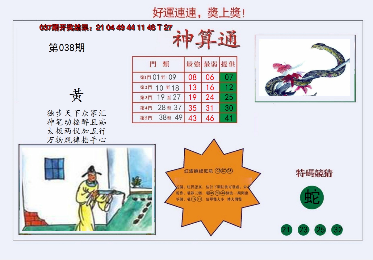 2025038期4-台湾神算