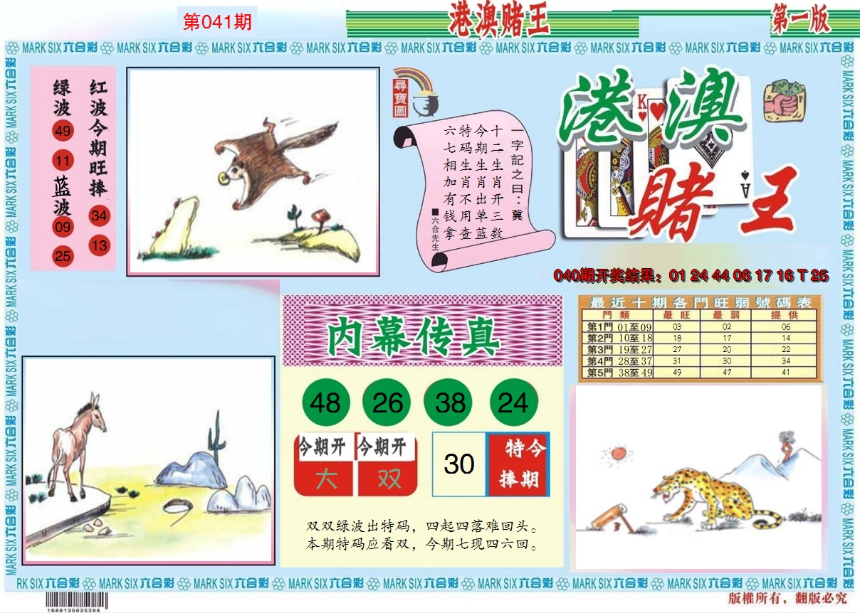 2025041期港澳赌王A