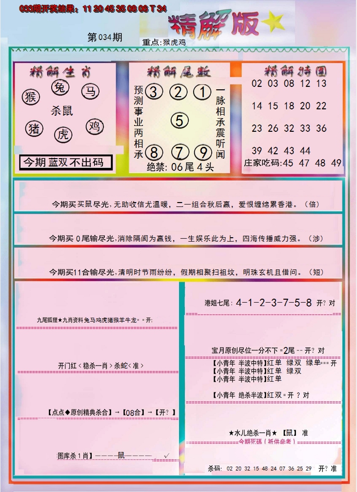 2025034期精解版