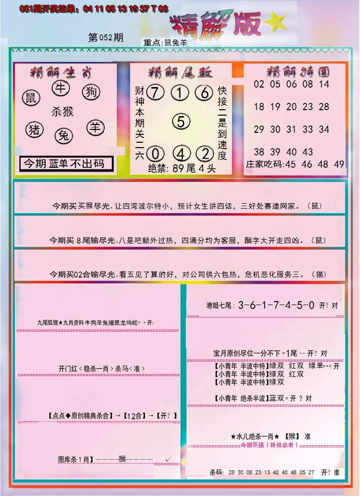 2025052期精解版