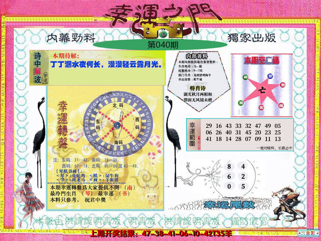 2025040期幸运之门