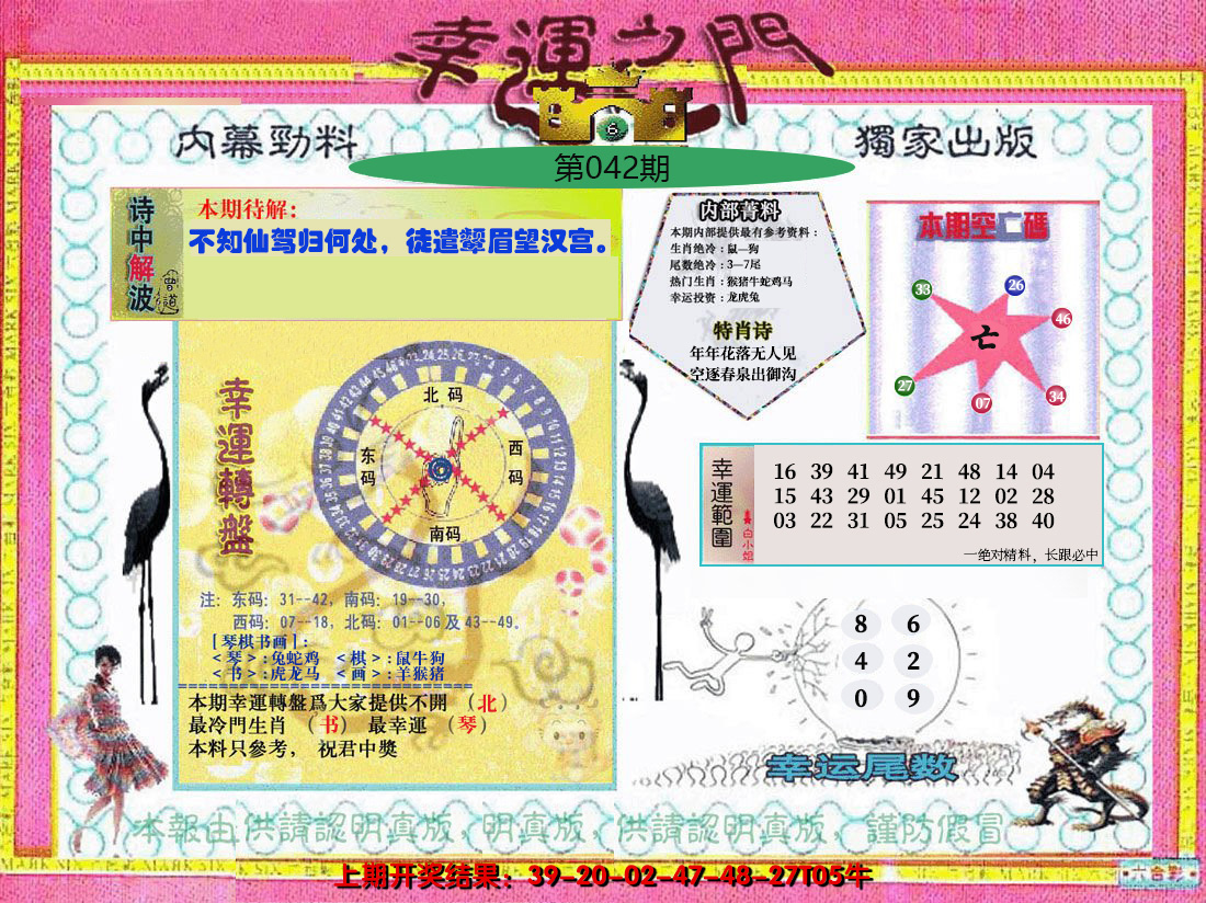2025042期幸运之门