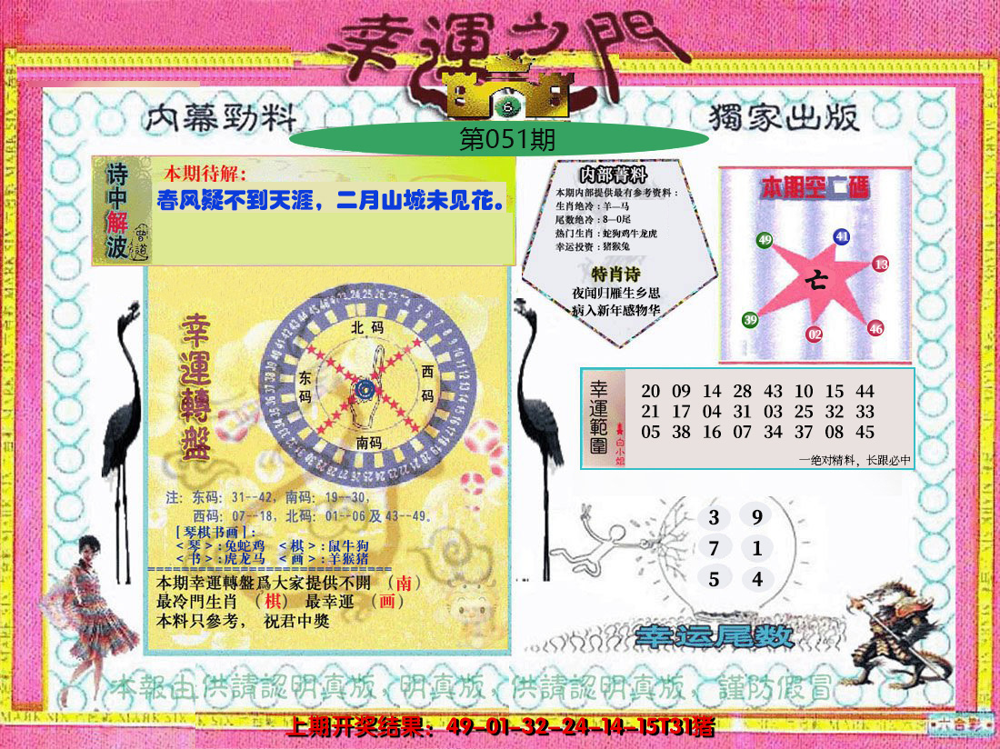 2025051期幸运之门