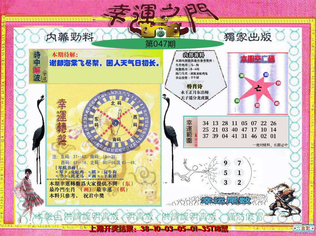 2025047期幸运之门