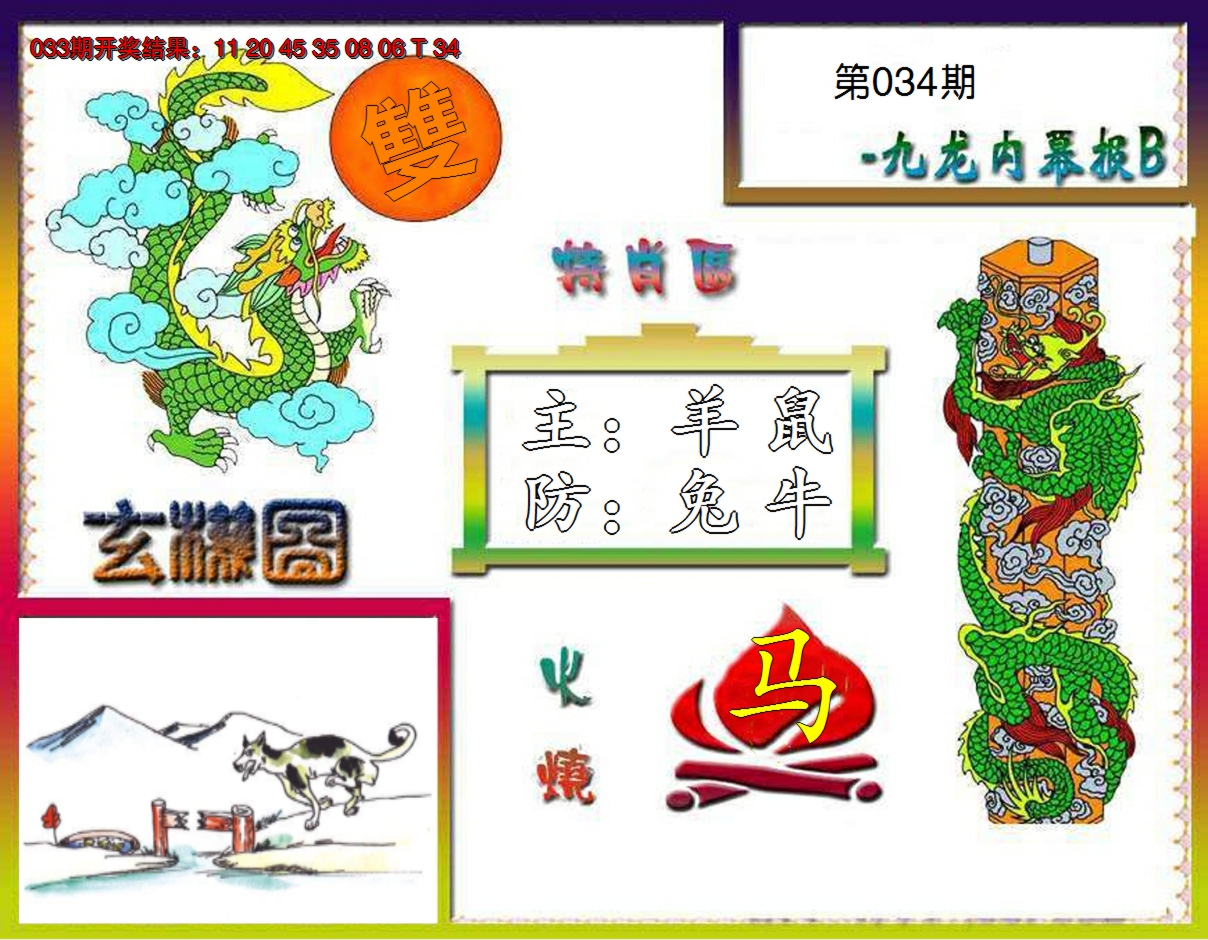 2025034期九龙内幕特肖图B