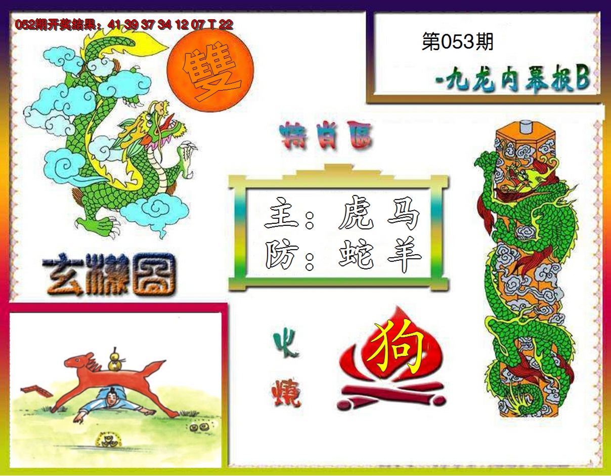 2025053期九龙内幕特肖图B