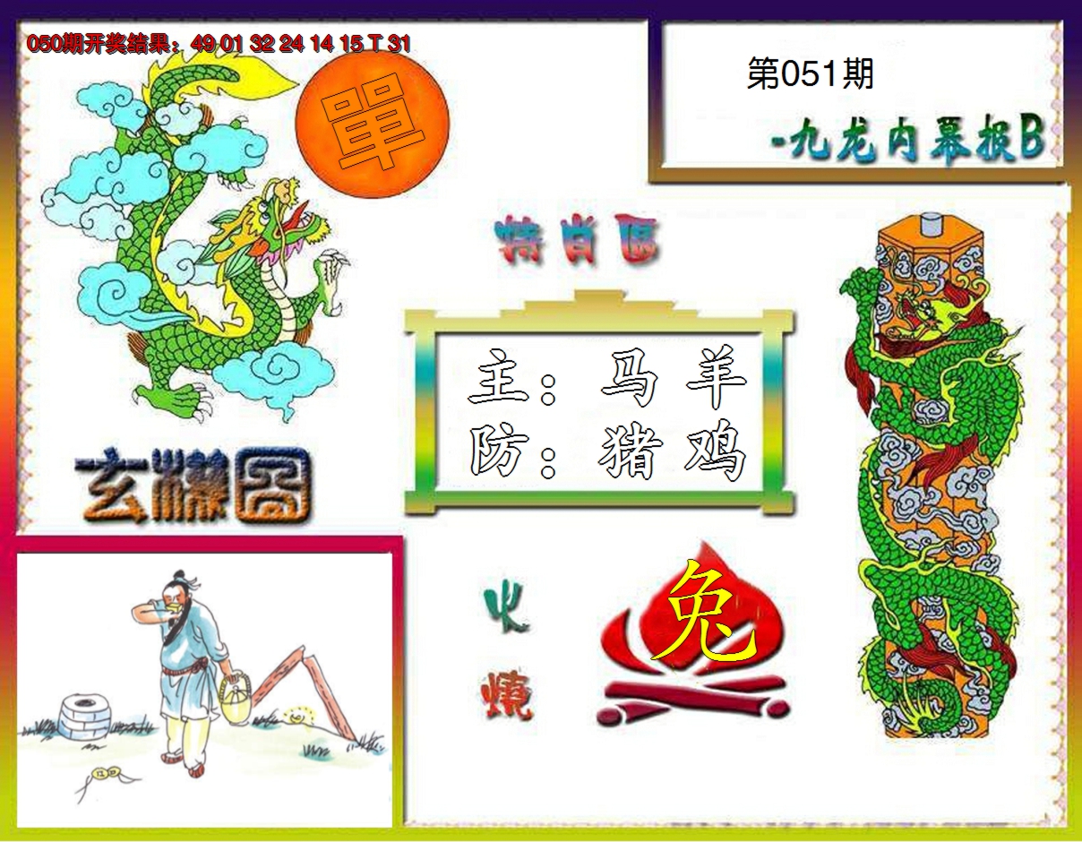 2025051期九龙内幕特肖图B