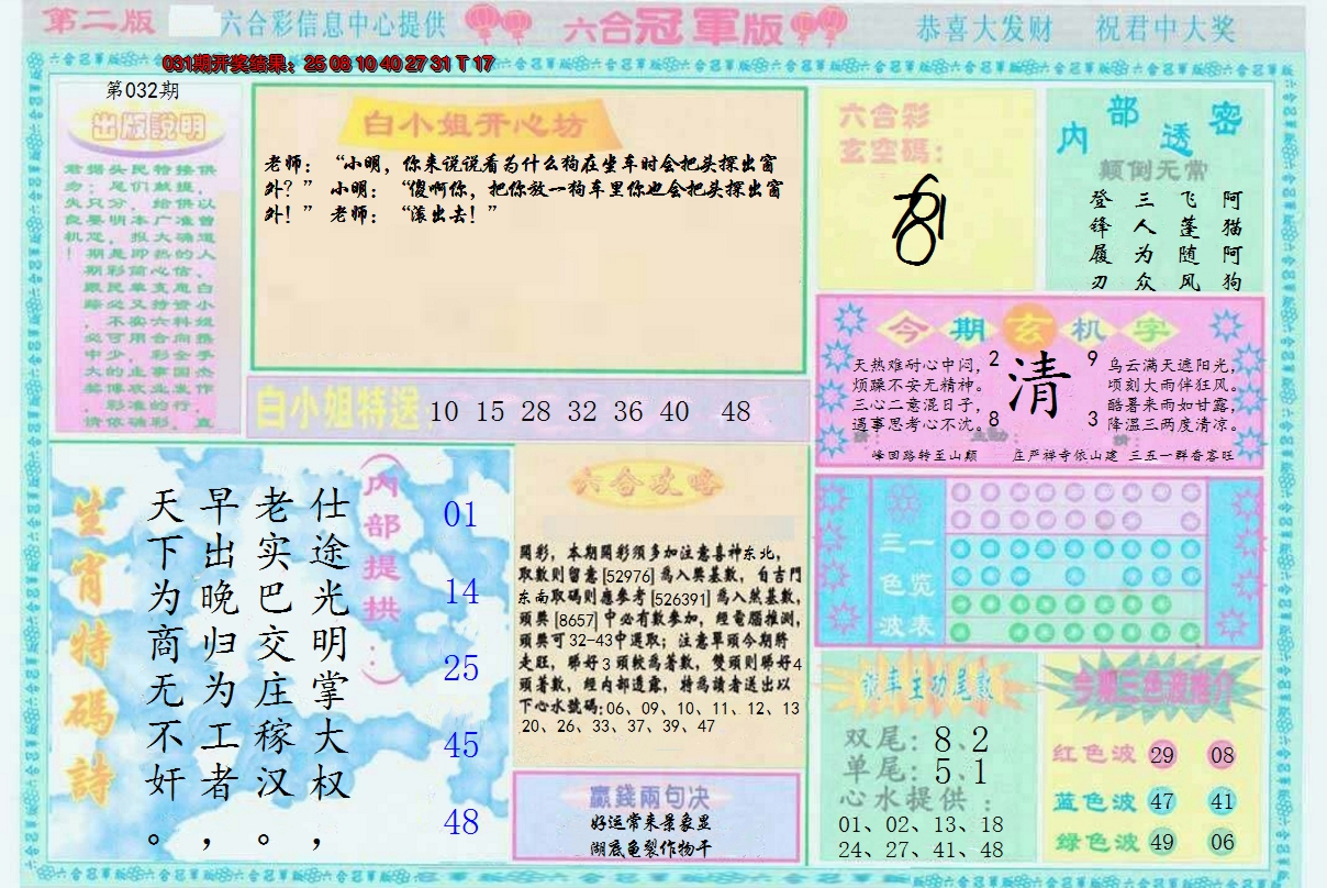 2025032期六合冠军版B