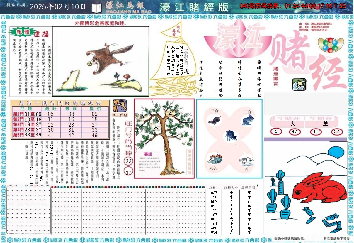 2025041期濠江赌经A