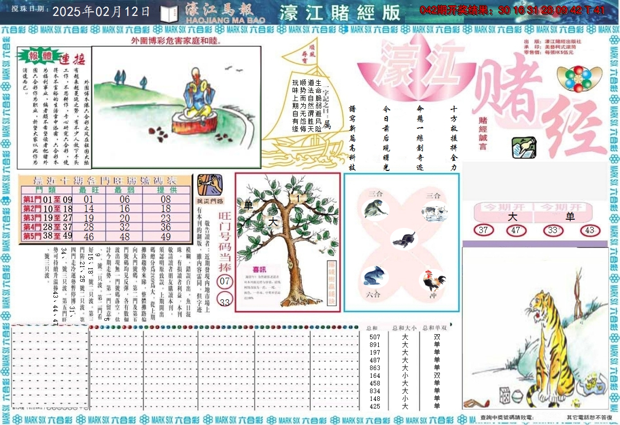 2025043期濠江赌经A