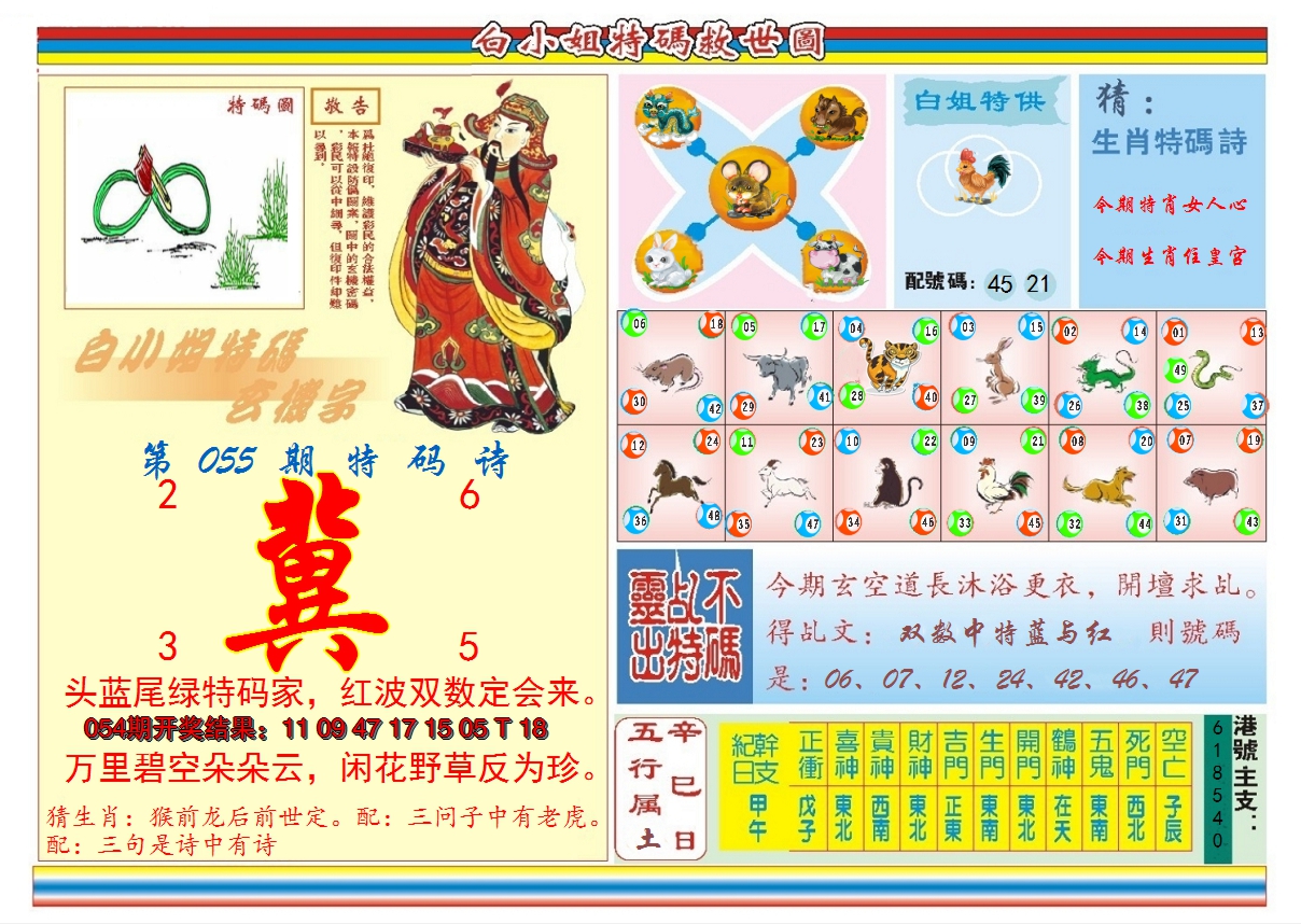 2025055期白小姐特码救世B