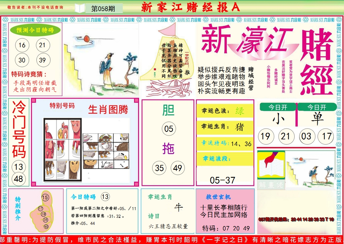 2025058期新濠江赌经A