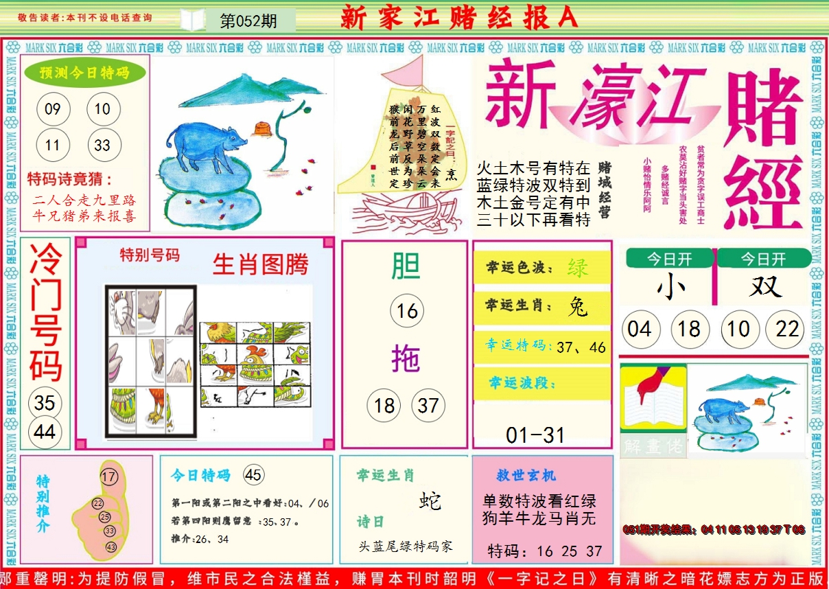 2025052期新濠江赌经A