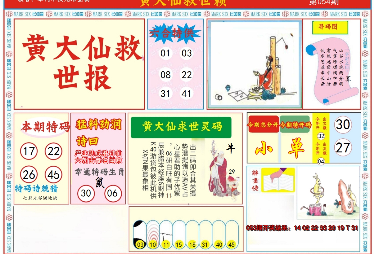 2025054期新黄大仙救世A