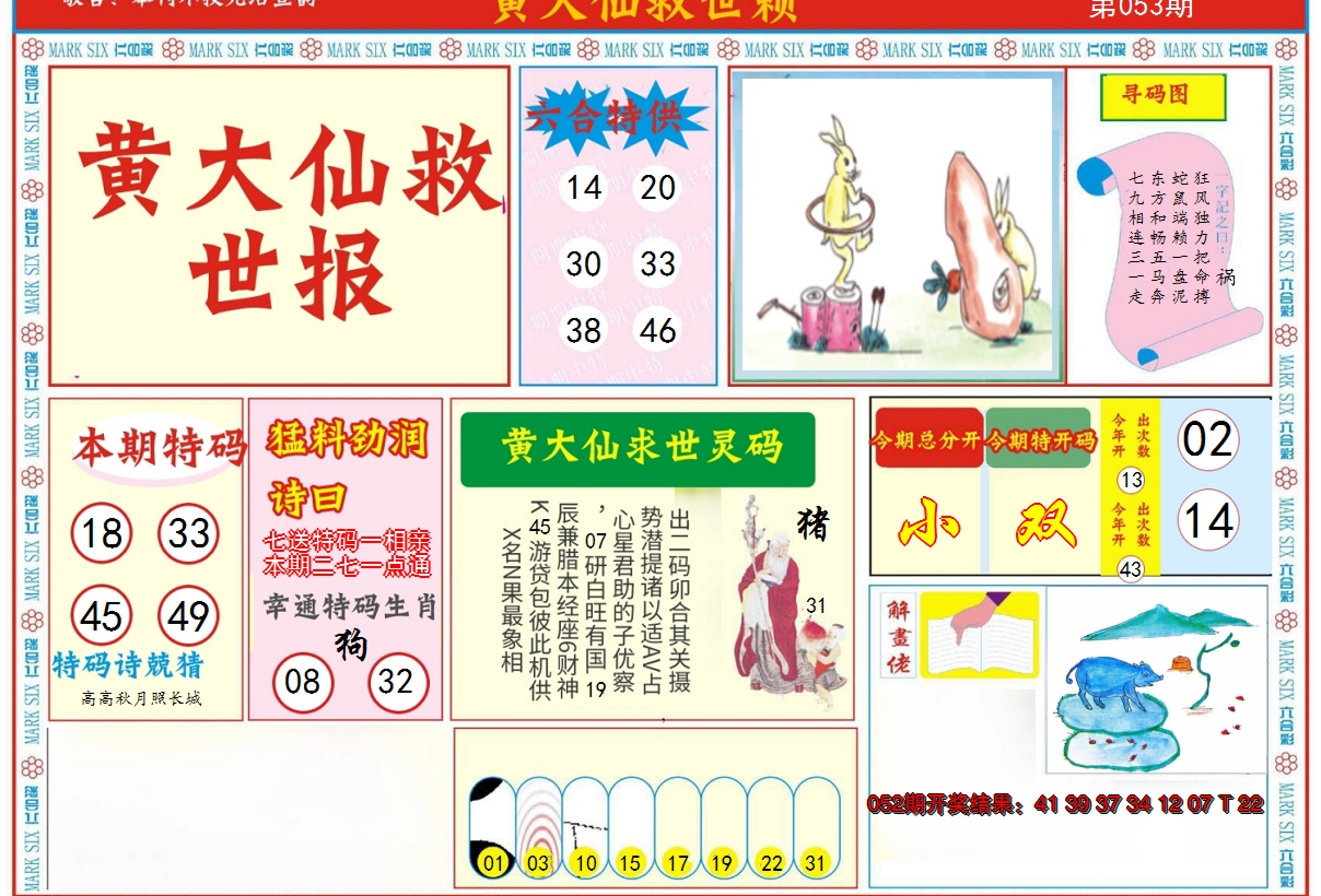 2025053期新黄大仙救世A
