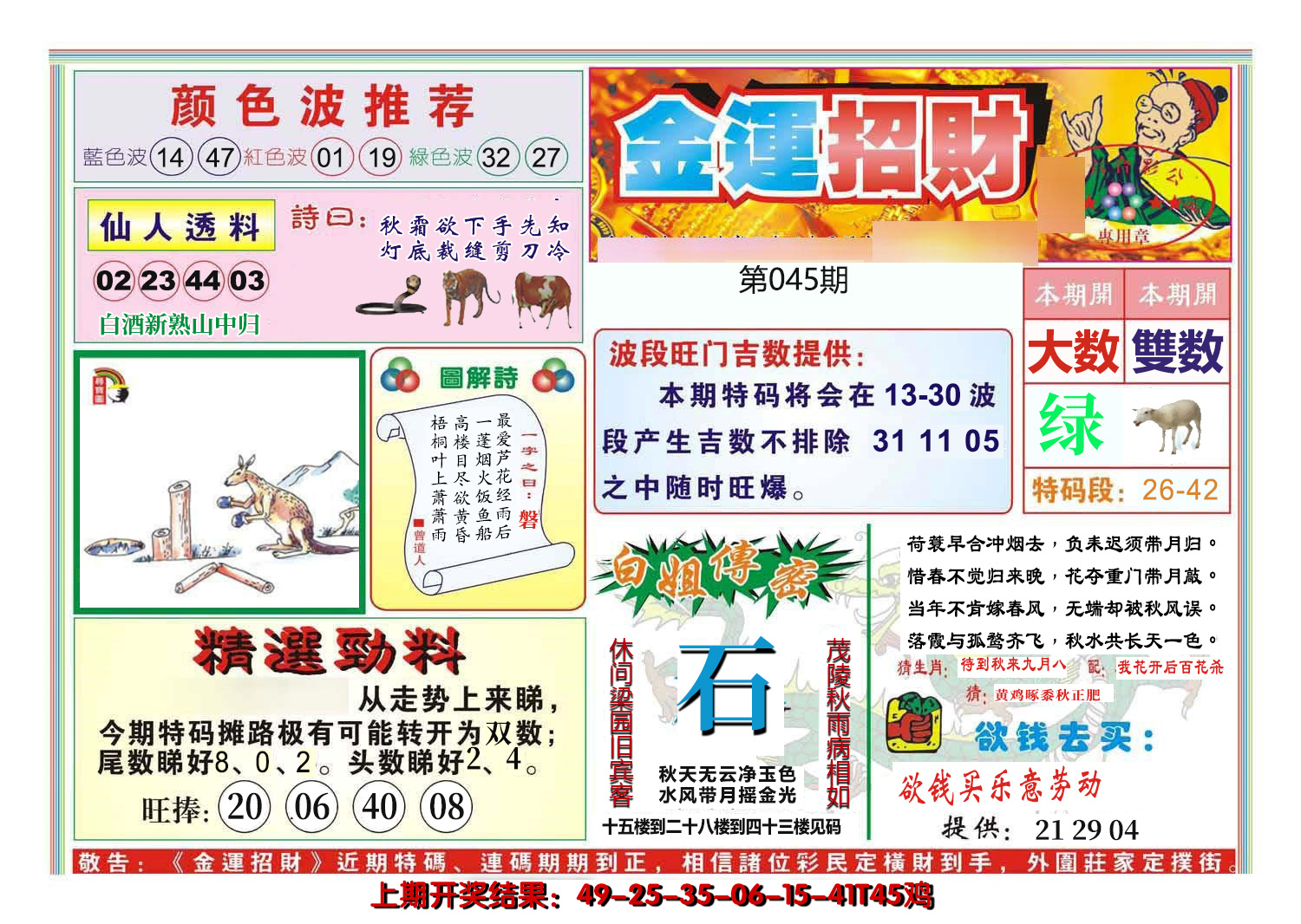 2025045期金运招财