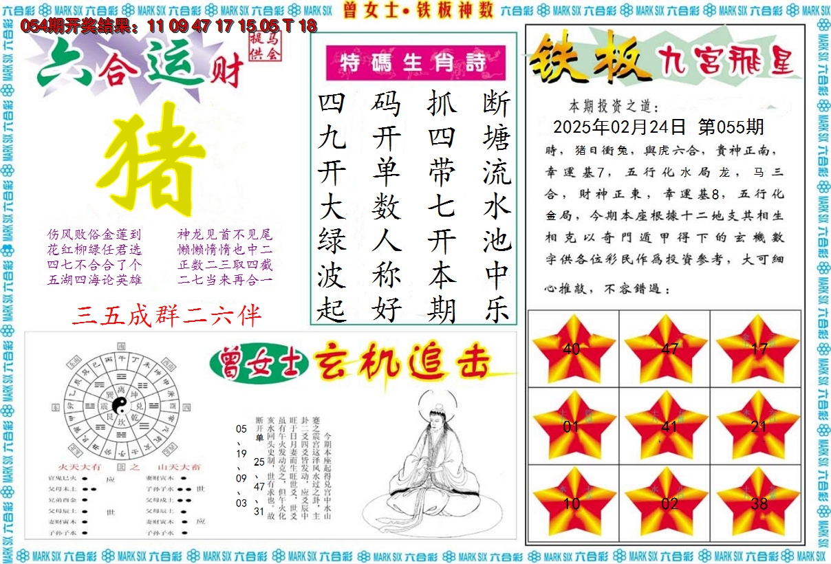 2025055期曾女士铁板神数B