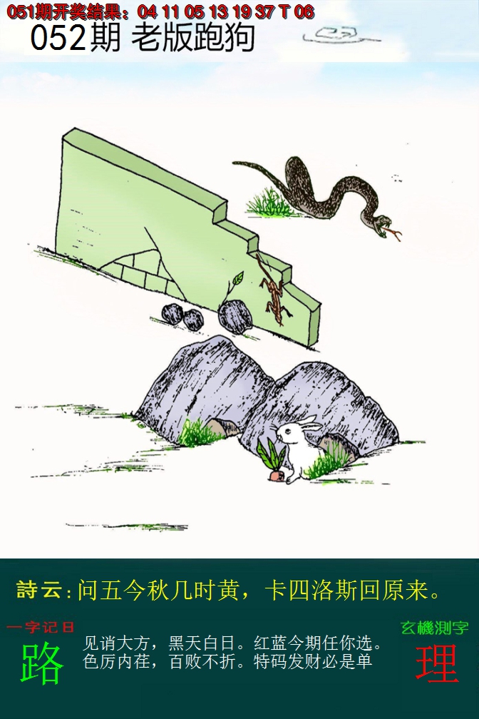 2025052期老版跑狗