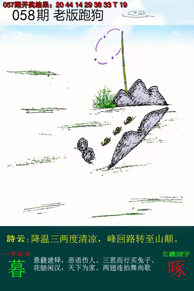 2025058期老版跑狗