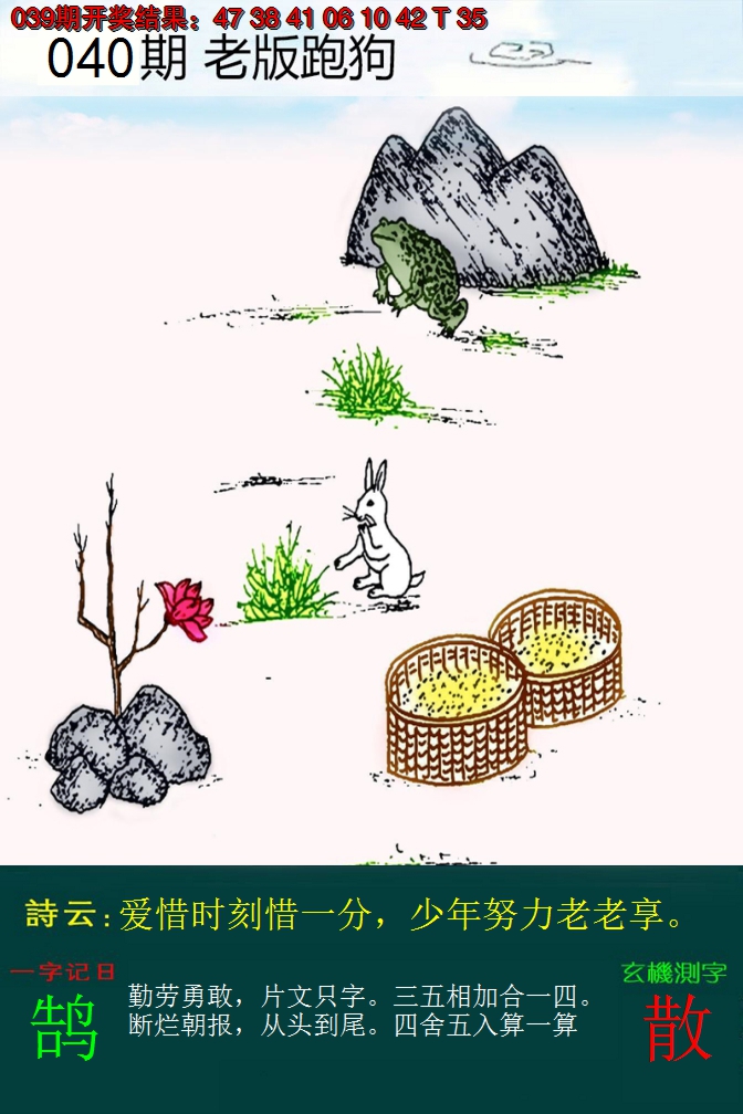2025040期老版跑狗
