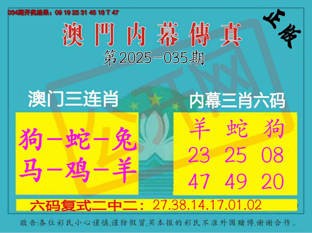 2025035期内幕传真三肖版