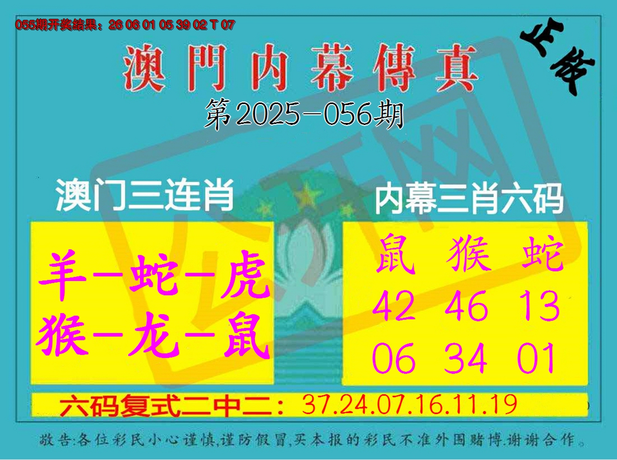 2025056期内幕传真三肖版