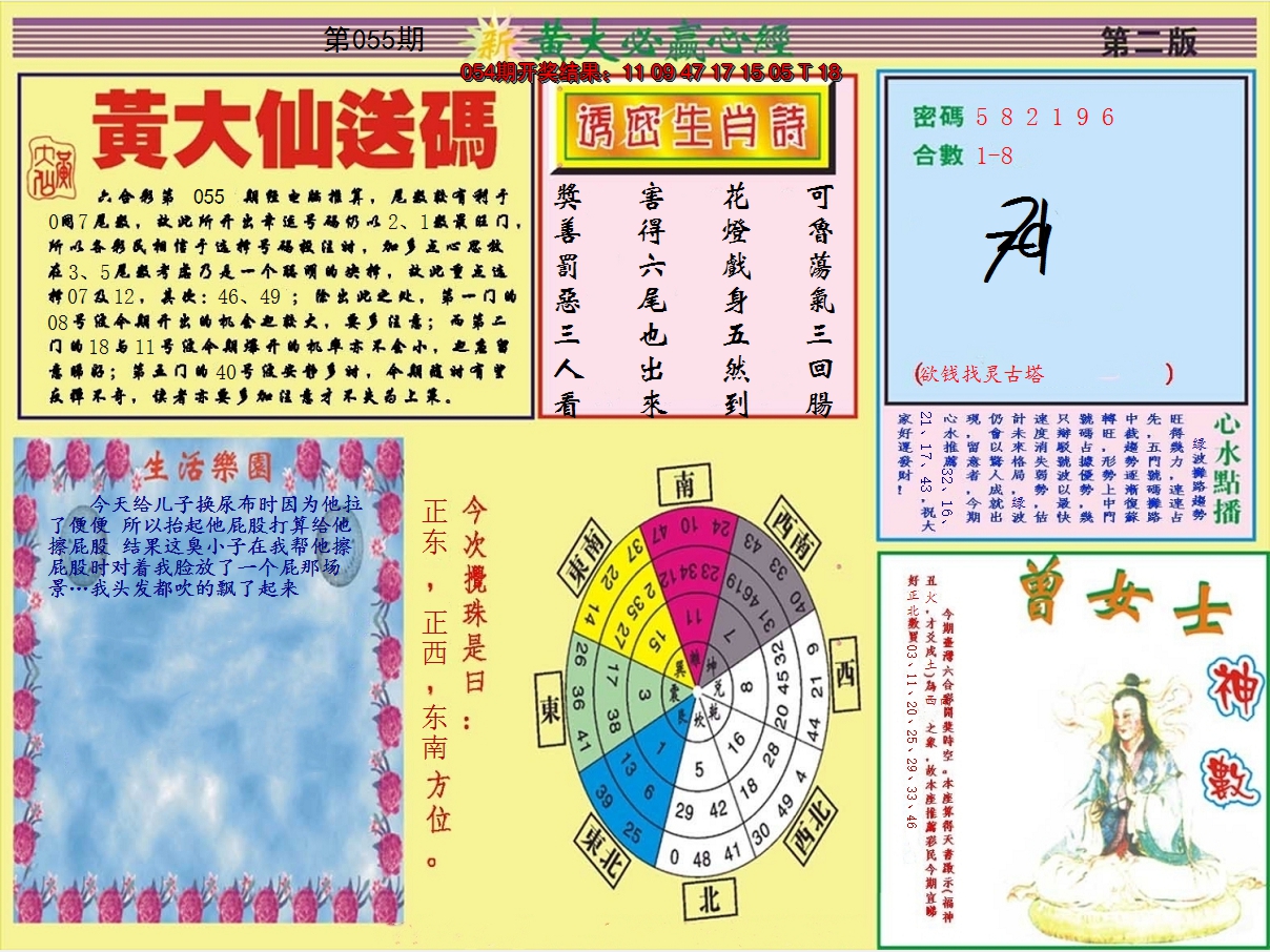 2025055期黄大仙必赢心经B