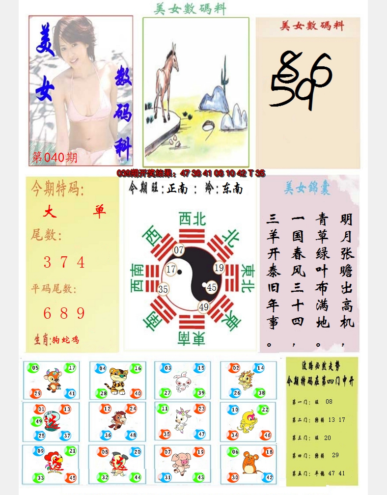 2025040期美女数码料
