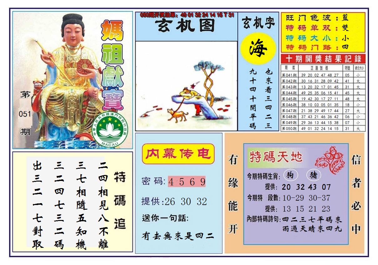 2025051期马祖献宝