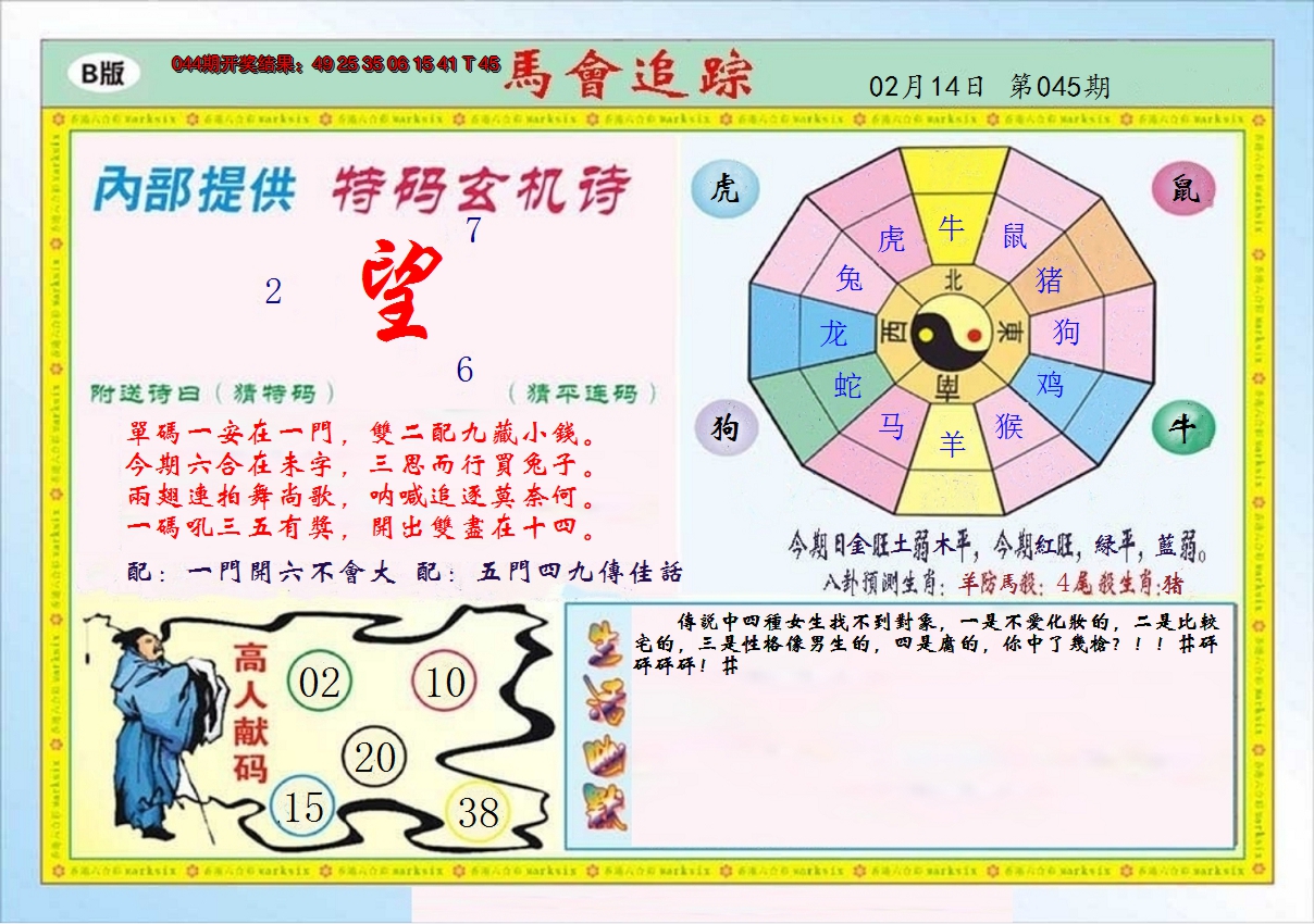 2025045期马会追踪B