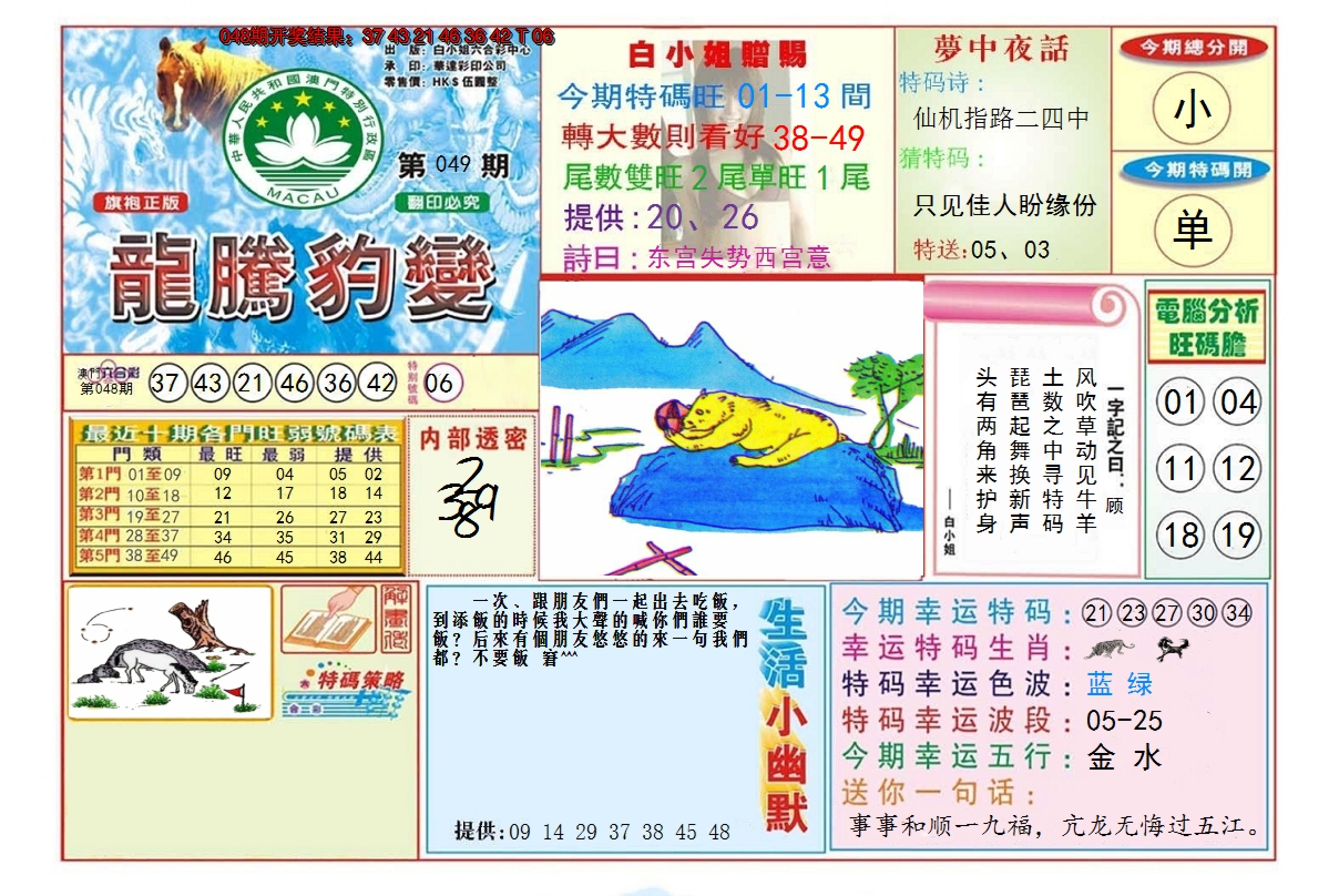 2025049期龙腾豹变