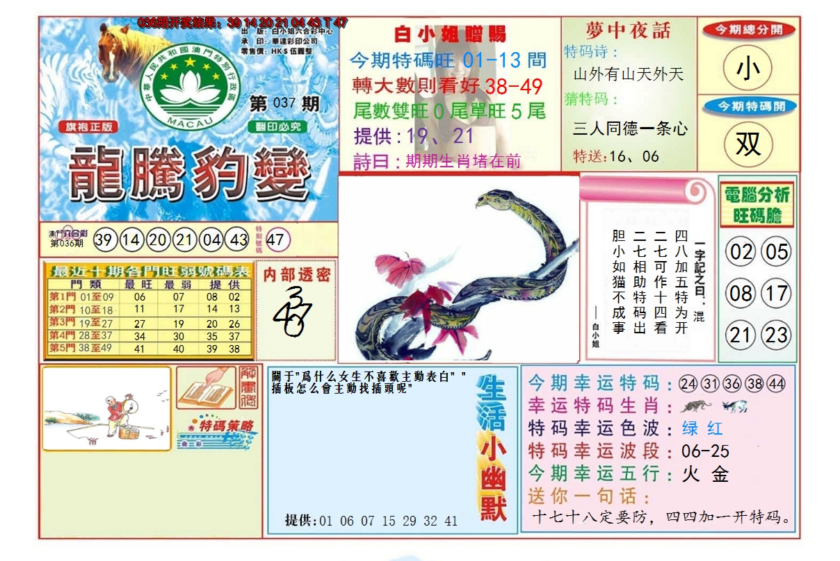 2025037期龙腾豹变